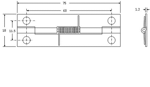 Sprung Hinge E2723